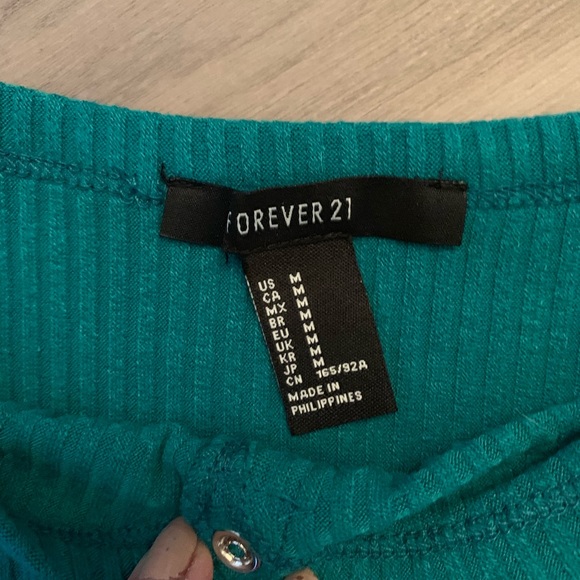 3 for $30 - Off the shoulder teal top - Picture 2 of 2